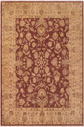 handmade Traditional Kafkaz Brown Tan Hand Knotted RECTANGLE 100% WOOL area rug 8 x 10